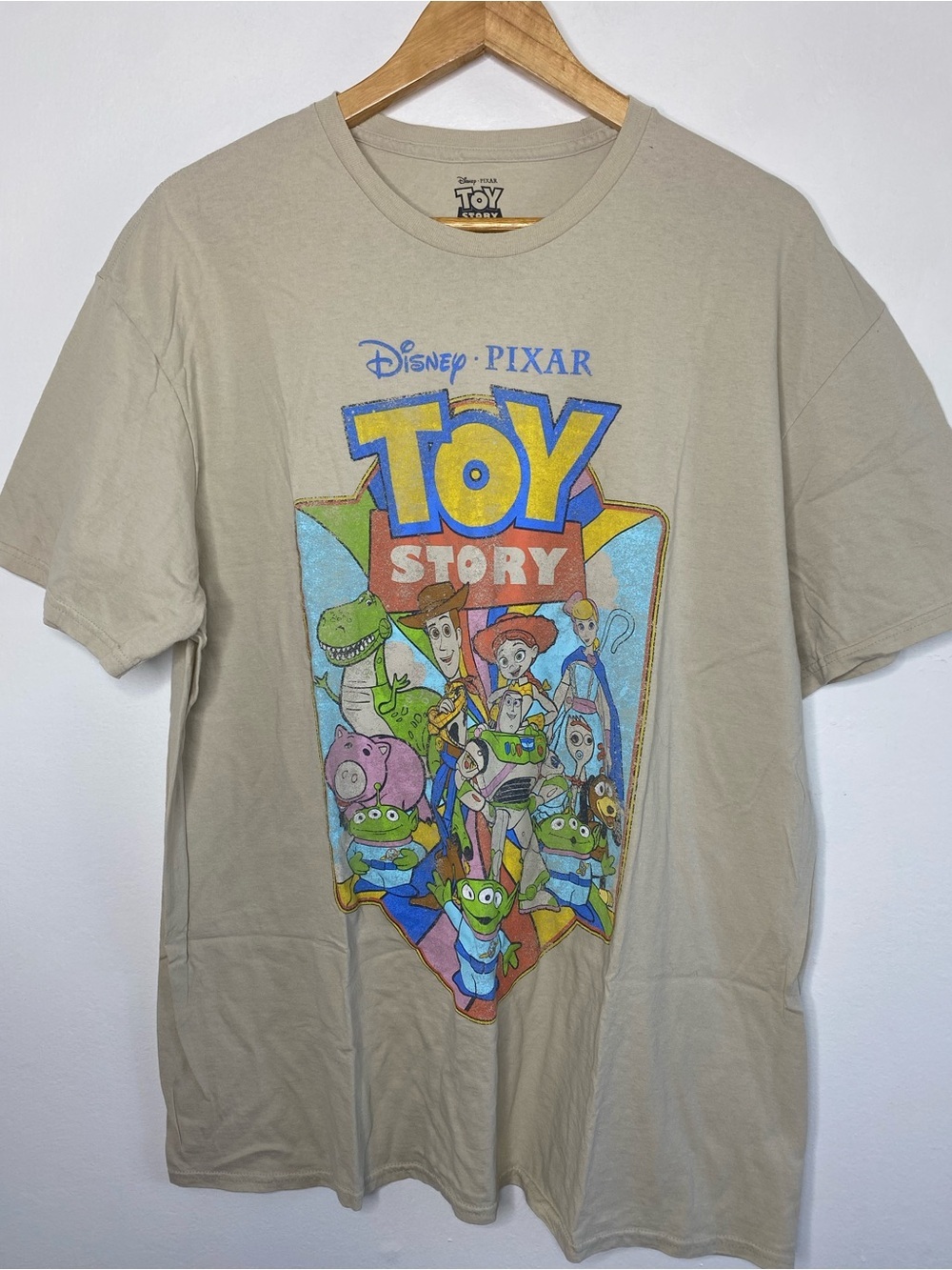Disney Pixar Toy Story Tee Beige Khaki Size 2X